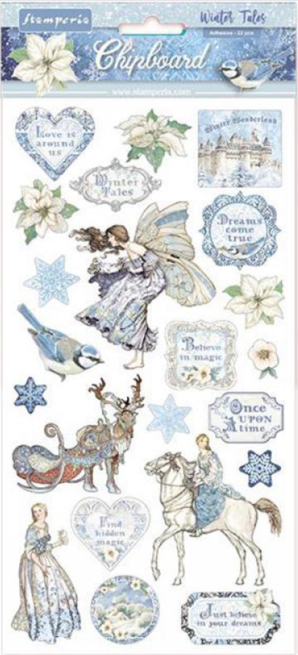 Spaanplaat van Stamperia Winter Tales